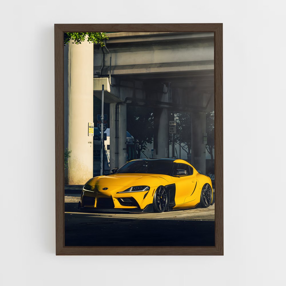 Poster Supra Jaune – affiche Toyota (vue 5)